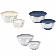 Набор мисок с крышками Magnifica 1,5л/2,4л 2шт (уп.6)