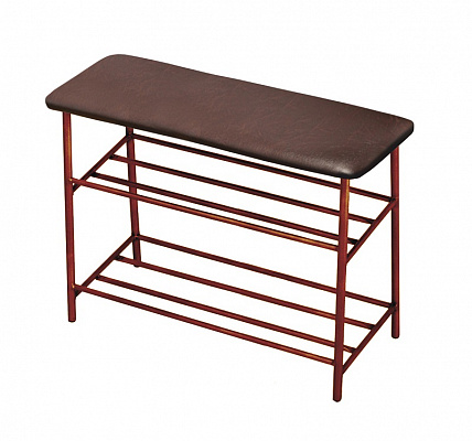 Банкетка малая NEW WIND 300х600х520мм шоколад/антик каркас